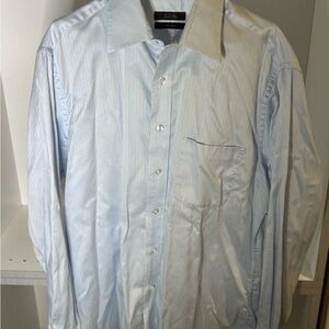 Tasso Elba Light Blue Striped Dress Shirt